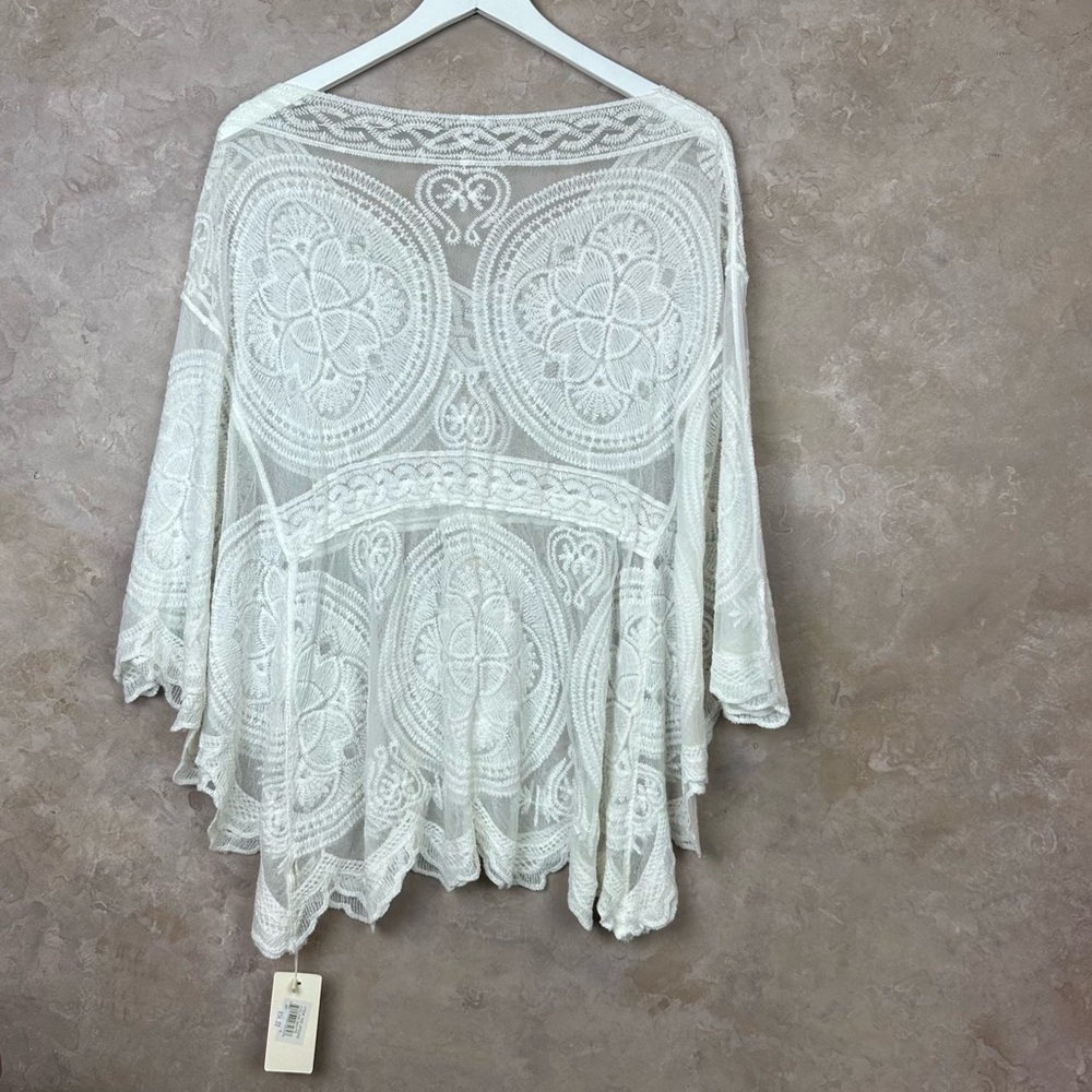 Comfyluxe White Lace Swim Cover Up Women One Size NWT - Picture 5 of 5